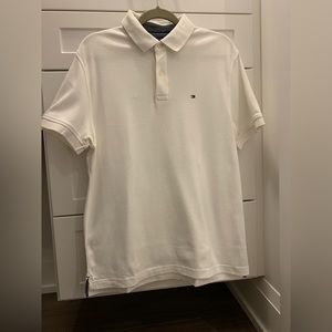 Tommy Hilfiger Menβs White Golf Shirt